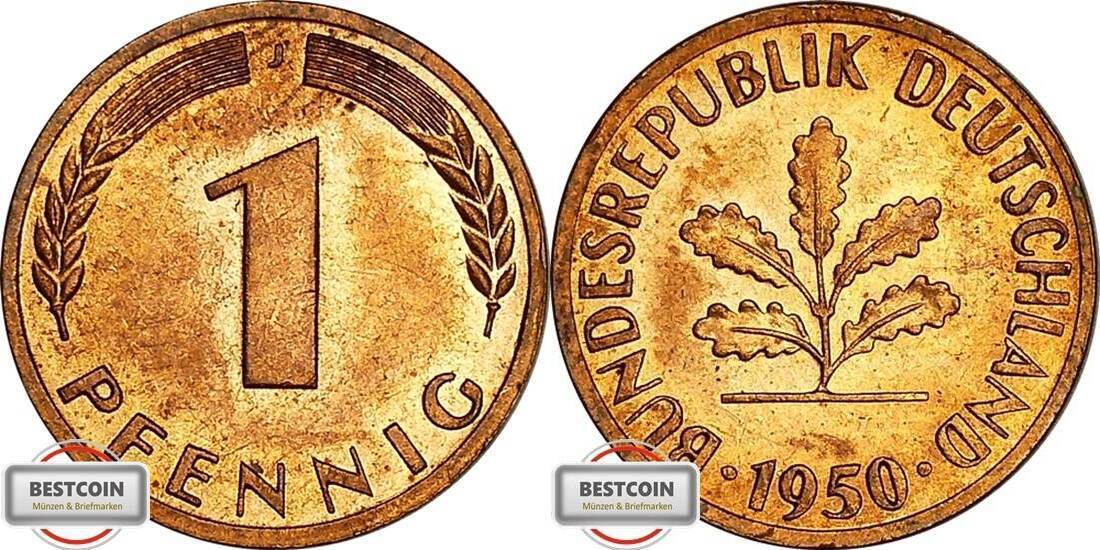 1 Pfennig 1950 Wert Tabelle