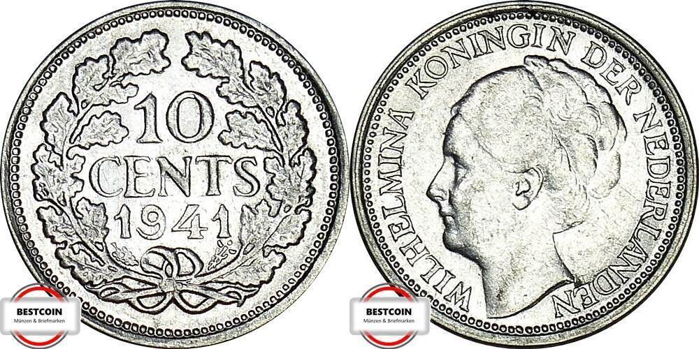 NIEDERLANDE 10 Cent 1941 KM 163 Gepr gt Unter K nigin Wilhelmina SS niederlande-10-cent-1941-km-163-gepr-gt-unter-k-nigin-wilhelmina-ss