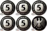 DEUTSCHLAND 5 DM 5 DM BRD kompletter Satz -