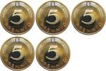 DEUTSCHLAND 5 Pfennig 5 Pfennig BRD kompletter Satz -