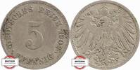 KAISERREICH 5 Pfennig J 12 - Kursmünze aus dem Kaiserreich -