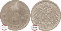KAISERREICH 5 Pfennig J 12 - Kursmünze aus dem Kaiserreich -