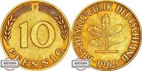 BRD 10 Pfennig 1966 F J 383-Kursmünze VZ+