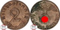 DRITTE REICH 2 PFENNIG J 362- Kursmünze -