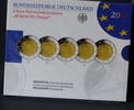 BRD 5 X 2 € Sondermünzen 30 Jahre EU-Flagge aller fünf Prägestätten -