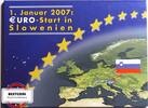SLOWENIEN 3,88 € + 80,88 Stotinov KMS 2007 + Stotinovwährung zum EURO-Start in einem Folder -