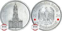 DRITTE REICH 5 Reichsmark 1934 A J 357 - Garnisonkirche von Potsdam - TOP fast STG
