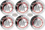 BRD 10 Euro Gedenkmünze FEUERWEHR , kompl. Satz, Polymerring, RESTMENGE -