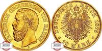 BADEN 10 Mark J 186 - geprägt unter Großherzog Friedrich I. - SEHR RAR -