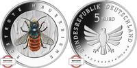 BRD 5 Euro Insektenreich - Rostrote Mauerbiene -