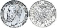 BADEN 5 Mark J 29 - geprägt unter Großherzog Friedrich I. -