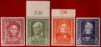 8+2/10+5/20+10/30+15 Pfennig 1949 BUND Michel 117-120 - Wohlfahrt. Helfer der Menschheit postfrisch Oberrand