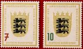 BUND 7/10 Pfennig 1955 Michel 212-213 - Landesausstellung Baden-Wuerttemberg postfrisch