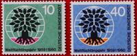 BUND 10/40 Pfennig 1960 Michel 326-327 - Weltfluechtlingsjahr 1959/60 postfrisch