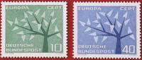 BUND 10/40 Pfennig 1962 Michel 383-384 - 17 September Europa postfrisch