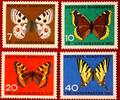 BUND 7+3/10+5/20+10/40+20 Pfennig 1962 Michel 376-379 - Jugend: Schmetterlinge postfrisch