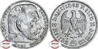 DRITTE REICH 5 Reichsmark J 360 - Paul von Hindenburg -