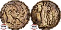 BELGIEN Medaille - 50 Jahre Belgien - Variante mit 13 Rays -