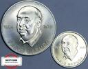 DDR Zwei Medaillen - Pablo Neruda in der OVP -