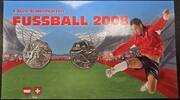 ÖSTERREICH 10 € Österreich 2 x 5 Euro Silbermünzen Fussball 2008 im Folder STG -