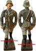 Dritte Reich LINEOL - Best Nr. 5/37° Offizier im Marsch mit Degen - 1934-1939 - 7,5cm Serie -
