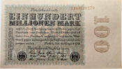 WEIMAR 100 Millionen Mark WEIMAR 100 Millionen Mark 22.08.1923 KN 029279 -