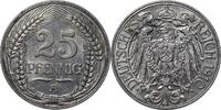 DEUTSCHLAND 25 Pfennig J 18 Kursmünze aus dem Kaiserreich -