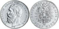 BADEN 5 Mark J 27 - geprägt unter Großherzog Friedrich I. -