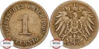 KAISERREICH 1 Pfennig J 10 - Kursmünze aus dem Kaiserreich -