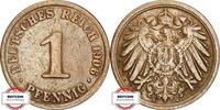 KAISERREICH 1 Pfennig J 10 - Kursmünze aus dem Kaiserreich -