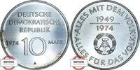 DDR 10 Mark J 1551 P - 25 Jahre DDR - Matrialprobe -