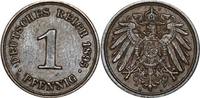 DEUTSCHLAND 1 Pfennig J 10 Kursmünze, großer Adler -