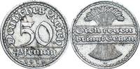 WEIMARER REPUBLIK 50 Pfennig j 301 Kursmünze -