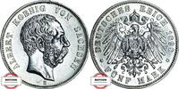 SACHSEN 5 Mark J 125 - geprägt unter König Albert -