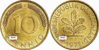 BRD 10 Pfennig J 383 Seltenes Jahr und Buchstabe -