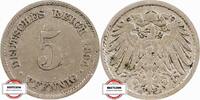 KAISERREICH 5 Pfennig J 12 - Kursmünze aus dem Kaiserreich -