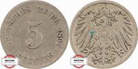 KAISERREICH 5 Pfennig J 12 - Kursmünze aus dem Kaiserreich -