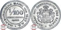 HAMBURG 1/100 Verrechnungsmarke J N35 - Ausgabe der Hamburgischen Bank AG -