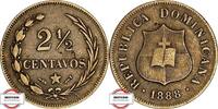 DOMINIKANISCHE REPUBLIK 2 1/2 Centavos KM 7.4 - Kursmünze, wurde nur von 1882 bis 1888 geprägt -