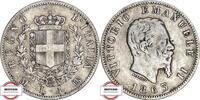 1 Lira 1863 M ITALIEN KM 15.1 - geprägt unter Victor Emanuel II. SS