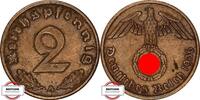DRITTE REICH 2 PFENNIG J 362- Kursmünze -