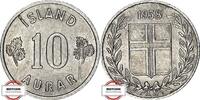 ISLAND 10 Aurar KM 10 - Kursmünze -