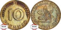 10 Pfennig 1967 G BRD J 383 - Kursmünze, seltenes Jahr und Buchstabe VZ