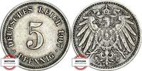 KAISERREICH 5 Pfennig J 12 - Kursmünze -