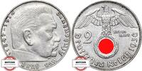 DRITTE REICH 2 Reichsmark J 366 - Paul von Hindenburg -