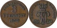 OLDENBURG 3 Pfennig AKS 39 - Kursmünze aus dem Herzogtum Oldenburg -