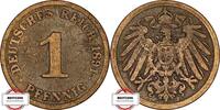 1 Pfennig 1891 J KAISERREICH J 10 - Kursmünze aus dem Kaiserreich SS+