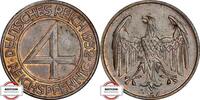 WEIMARER REPUBLIK 4 Pfennig J 315 - Münze wurde nur 1932 geprägt -