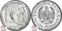 DRITTE REICH 5 Reichsmark J 360 - Paul von Hindenburg -