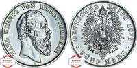 WÜRTTEMBERG 5 Mark J 173 - geprägt unter König Karl -
